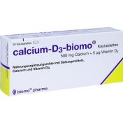 Calcium-D3-biomo Kautabletten 500+D günstig im Preisvergleich