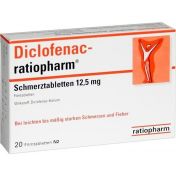 Diclofenac-ratiopharm Schmerztabletten 12.5 mg