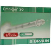 Omnican 20 0.5ml Insulin U-40 0.30x8mm einzelverp
