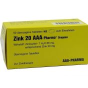 Zink 20 AAA-Pharma Dragees günstig im Preisvergleich
