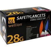 Wellion Safetylancets 28G Sicherheitseinmallanz