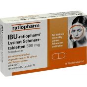 IBU-ratiopharm Lysinat Schmerztabletten 500mg günstig im Preisvergleich