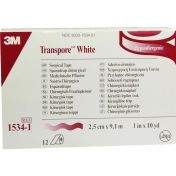Transpore White 2.5cmX9.1m Rollenpflaster