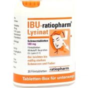 Ibu-ratio Lysinat Schmerztabl 500mg Tablettenbox