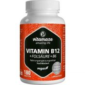 Vitamin B12 1000 ug hochdosiert + B9 + B6 VISPURA