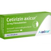 Cetirizin axicur 10 mg Filmtabletten günstig im Preisvergleich