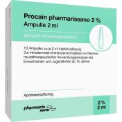 Procain pharmarissano Ampulle 2% 2ml