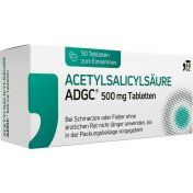 ACETYLSALICYLSÄURE ADGC 500 mg Tabletten günstig im Preisvergleich