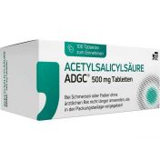 ACETYLSALICYLSÄURE ADGC 500 mg Tabletten günstig im Preisvergleich