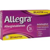 Allegra Allergietabletten 20 mg Tabletten günstig im Preisvergleich