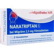 Naratriptan Juta bei Migräne 2.5 mg Filmtabletten günstig im Preisvergleich