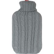 Wärmflasche Gummi 2L m. Rollkragen-Pullover-Bezug