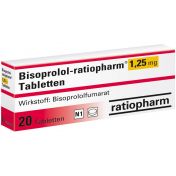 Bisoprolol-ratiopharm 1.25 mg Tabletten günstig im Preisvergleich