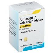 Amlodipin/Valsartan Mylan 5 mg/80 mg Filmtabletten günstig im Preisvergleich