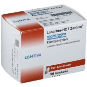 Losartan-HCT Zentiva 100 mg/25 mg Filmtabletten günstig im Preisvergleich