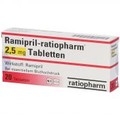 Ramipril-ratiopharm 2.5mg Tabletten günstig im Preisvergleich