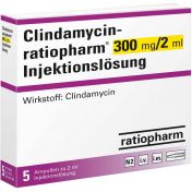Clindamycin-ratiopharm 300 mg/2ml Injektionslösung günstig im Preisvergleich