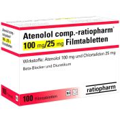 Atenolol comp.-ratiopharm 100mg/25mg Filmtabletten günstig im Preisvergleich