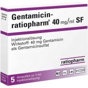 Gentamicin-ratiopharm 40mg/ml Injektionslösung SF