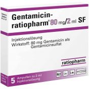 Gentamicin-ratiopharm 80mg/2ml Injektionslsg SF
