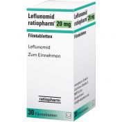 Leflunomid-ratiopharm 20 mg Filmtabletten günstig im Preisvergleich