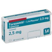 Torasemid - 1 A Pharma 2.5 mg Tabletten günstig im Preisvergleich