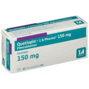 Quetiapin-1A Pharma 150mg Filmtabletten günstig im Preisvergleich