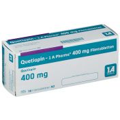 Quetiapin-1A Pharma 400mg Filmtabletten günstig im Preisvergleich
