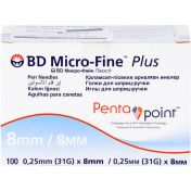 BD MICRO FINE+ 8 mm Nadeln 0.25x8 mm