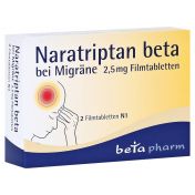 Naratriptan beta bei Migräne 2.5 mg Filmtabletten