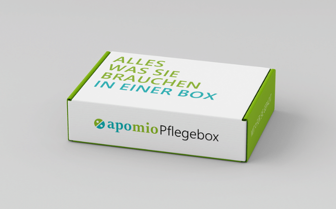 apomio Pflegebox - monatliche Pflegehilfsmittel im Wert von 40 € kostenfrei zu Ihnen nach Hause geliefert