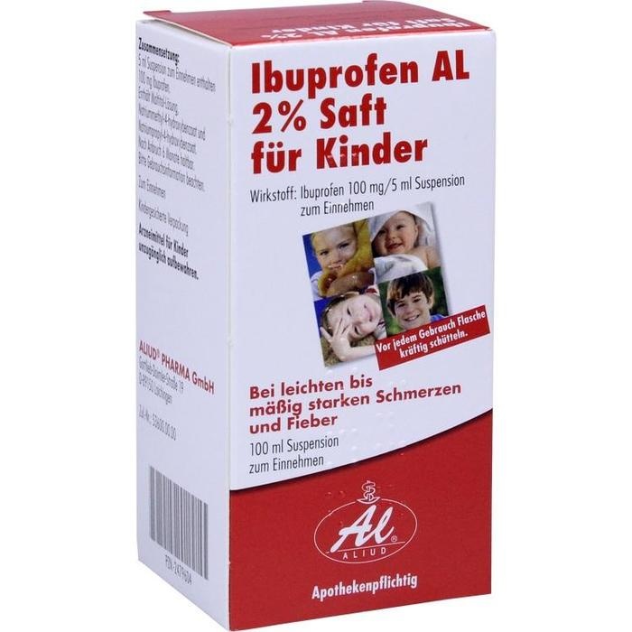 Ibuprofen AL 2% Saft für Kinder 100 ML ALIUD Pharma GmbH