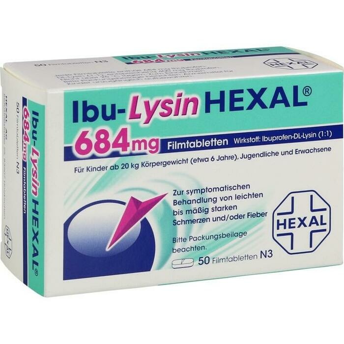Ibu-LysinHEXAL 684mg Filmtabletten 50 ST Hexal AG | Apothekenvergleich